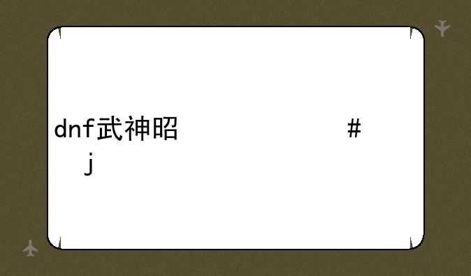 dnf武神是什么转的