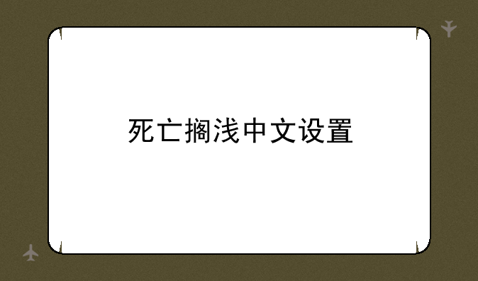 死亡搁浅中文设置