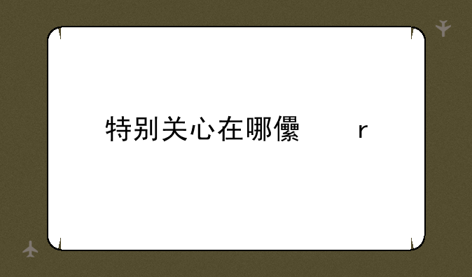 特别关心在哪儿看