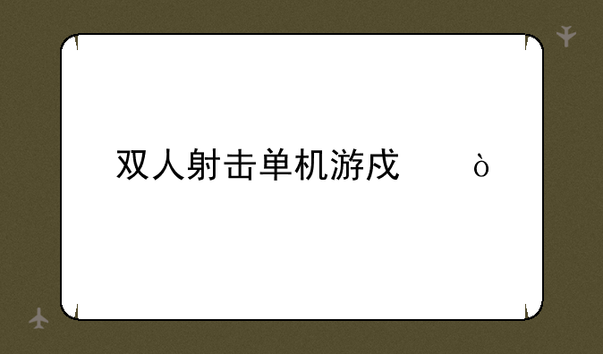 双人射击单机游戏？