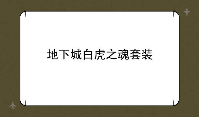 地下城白虎之魂套装