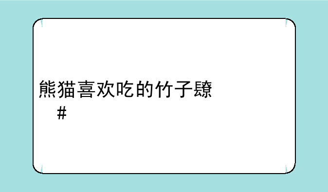 熊猫喜欢吃的竹子长什么样