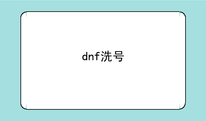 dnf洗号
